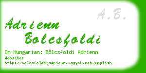 adrienn bolcsfoldi business card